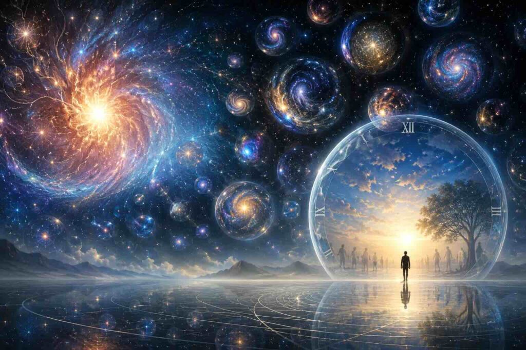 The Spark of Consciousness and the Universe Within a Moment